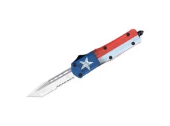 Medium FS-3 Cerakote Texas Flag Tanto Serrated